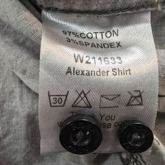 Roar Shirt Men's Small Bleached Gray Embordered Wings Conquer Y2K Button Down - Picture 8 of 16